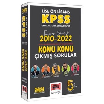 Yargı 2024 KPSS Lise Ön Lisans Genel Yetenek Genel Kültür 2010-2022 Tamamı Çözümlü Konu Konu Çıkmış Sorular