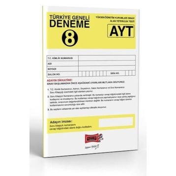 Yargı AYT Türkiye Geneli Deneme Sınavı 8