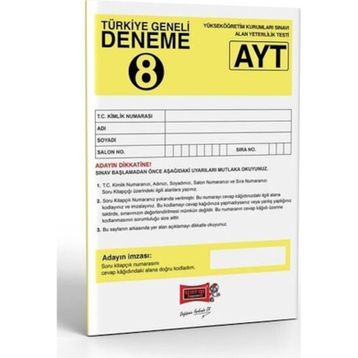 Yargı AYT Türkiye Geneli Deneme Sınavı 8