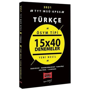 Yargı Yayınları 2021 Tyt Msü Kpss Türkçe Ösym Tipi 15x40 Denemeler