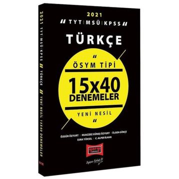 Yargı Yayınları 2021 Tyt Msü Kpss Türkçe Ösym Tipi 15x40 Denemeler