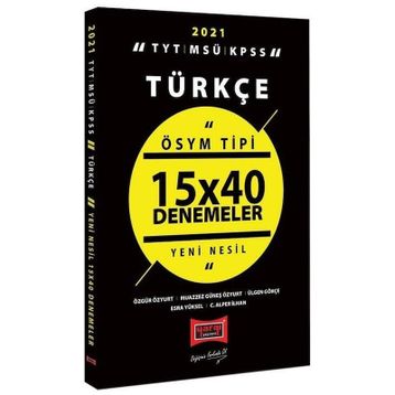 Yargı Yayınları 2021 Tyt Msü Kpss Türkçe Ösym Tipi 15x40 Denemeler