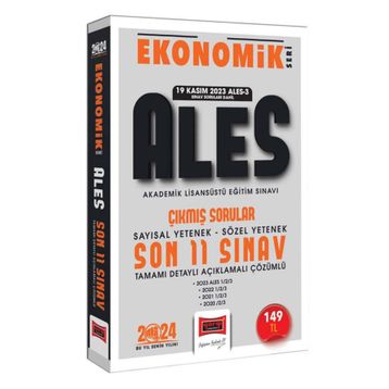 Yargı Yayınları 2024 ALES Çözümlü Son 11 Sınav Ekonomik Seri Çıkmış Sorular Tamamı