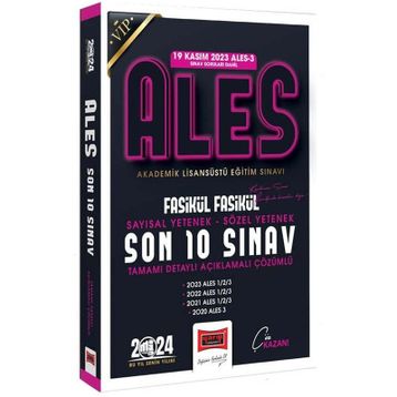 Yargı Yayınları 2024 ALES Son 10 Sınav Çıkmış Sorular 19 Kasım 2023 ALES-3 Dahil Fasikül Fasikül