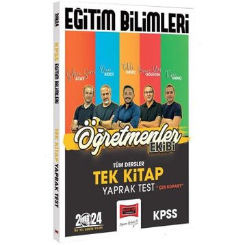 Yargı Yayınları - 2024 KPSS Eğitim Bilimleri Öğretmenler Ekibi Tek Kitap Tüm Dersler Yaprak Test