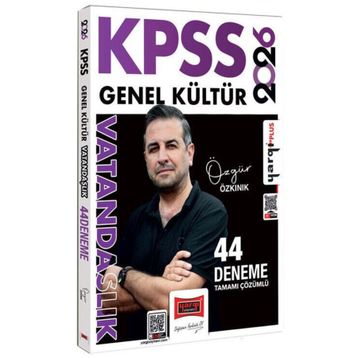 Yargı Yayınları 2026 KPSS Genel Kültür Tamamı Çözümlü Vatandaşlık 44 Deneme