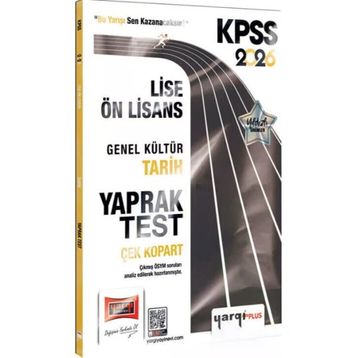 Yargı Yayınları 2026 KPSS Lise Ön Lisans Genel Kültür Tarih Çek Kopart Yaprak Test