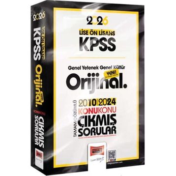Yargı Yayınları 2026 KPSS Lise Ön Lisans GK GY Orijinal 2010-2024 Konu Konu Çıkmış Sorular