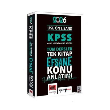 Yargı Yayınları 2026 KPSS Lise Ön Lisans GK-GY Tüm Dersler Tek Kitap Efsane Konu Anlatımı