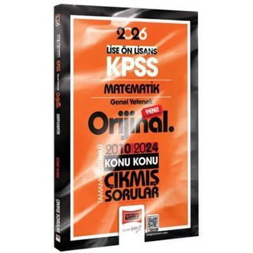 Yargı Yayınları 2026 KPSS Lise Önlisans Matematik Orijinal 2010-2024 Konu Konu Çıkmış Sorular