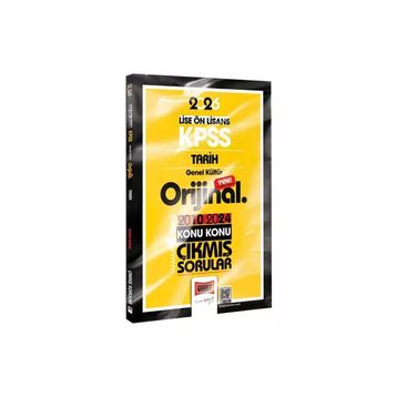 Yargı Yayınları 2026 KPSS Lise Önlisans Tarih Orijinal 2010-2024 Konu Konu Çıkmış Sorular