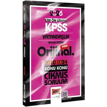 Yargı Yayınları 2026 KPSS Lise Önlisans Vatandaşlık Orijinal 2010-2024 Konu Konu Çıkmış Sorular