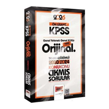 Yargı Yayınları 2026 KPSS Ön Lisans GK-GY Orijinal 2010-2024 Konu Konu Çıkmış Sorular