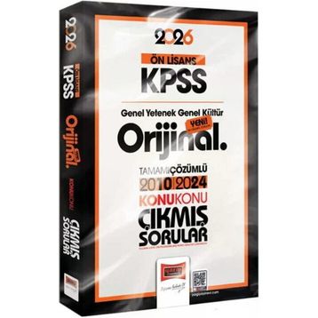 Yargı Yayınları 2026 KPSS Ön Lisans GK-GY Orijinal 2010-2024 Konu Konu Çıkmış Sorular