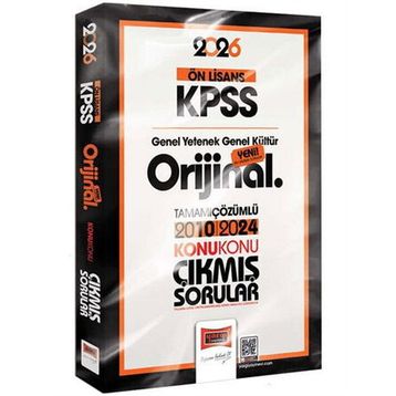 Yargı Yayınları 2026 KPSS Ön Lisans GK-GY Orijinal 2010-2024 Konu Konu Çıkmış Sorular
