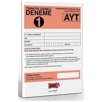 Yargı Yayınları AYT Türkiye Geneli Deneme Sınavı 1