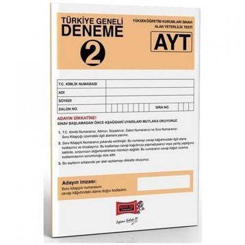 Yargı Yayınları AYT Türkiye Geneli Deneme Sınavı 2