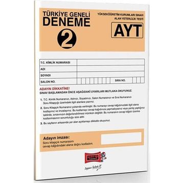 Yargı Yayınları AYT Türkiye Geneli Deneme Sınavı 2