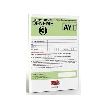 Yargı Yayınları AYT Türkiye Geneli Deneme Sınavı 3