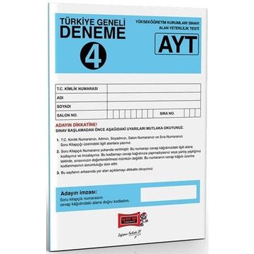 Yargı Yayınları AYT Türkiye Geneli Deneme Sınavı 4