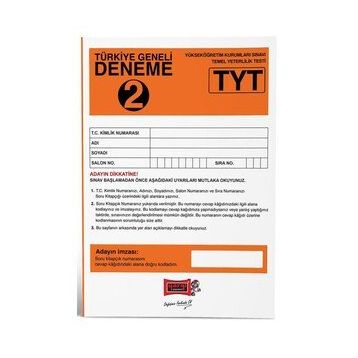 Yargı Yayınları TYT Türkiye Geneli Deneme Sınavı 2
