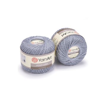 Yarnart 15326 Violet Lurex Simli Merserize Dantel İpi