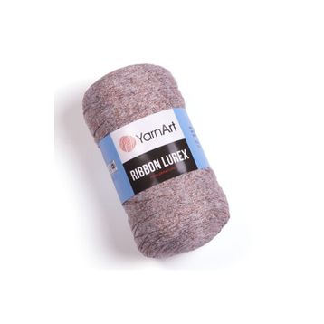 Yarnart 727 Ribbon Lurex Simli Aksesuar Gri Bakır El Örgü İpi