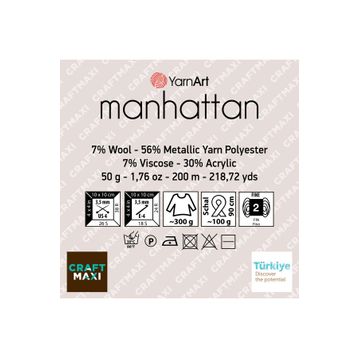 Yarnart 908 Manhattan Simli El Örgü İpi