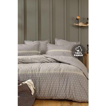 Yataş Amora 160x220 cm Gri Tek Kişilik Nevresim Takımı