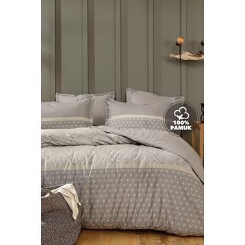 Yataş Amora 160x220 cm Gri Tek Kişilik Nevresim Takımı