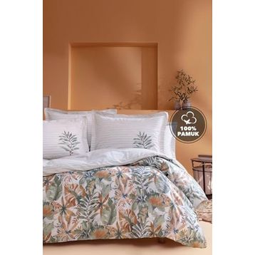 Yataş Amy 160 x 220 cm Tek Kişilik Ranforce Turuncu Nevresim Takımı