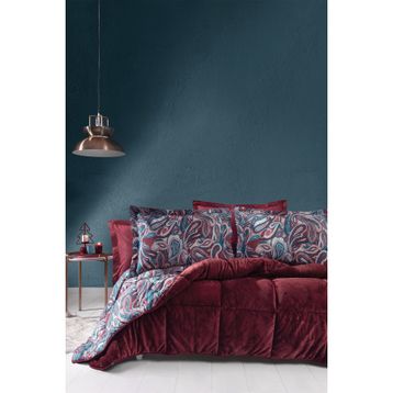 Yataş Bedding Barlett Çift Kişilik Bordo Triola Set