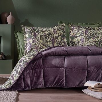 Yataş Bedding Barlett Çift Kişilik Mürdüm Triola Set