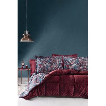 Yataş Bedding Barlett Tek Kişilik Bordo Triola Set