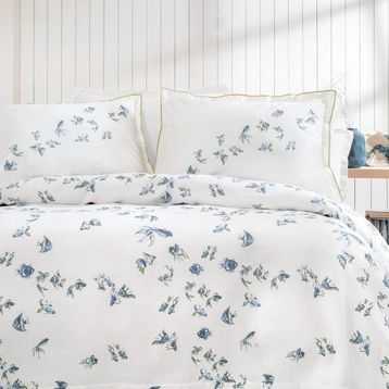 Yataş Bedding Betta Mavi Çift Kişilik Pike Takımı