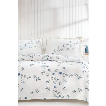 Yataş Bedding Betta Mavi Çift Kişilik Pike Takımı