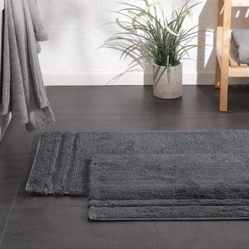 Yataş Bedding Felicia Antrasit 50x60+60x100 cm Banyo Paspası Seti