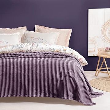 Yataş Bedding Holly Wellsoft Kül Moru Tek Kişilik Battaniye Seti