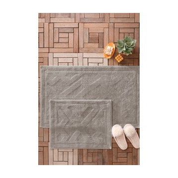 Yataş Bedding Milo Gri 50x60+60x100 cm Banyo Paspası Seti