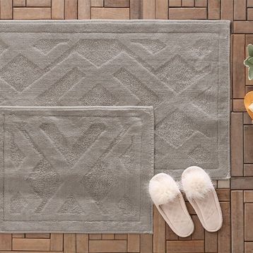 Yataş Bedding Milo Gri 50x60+60x100 cm Banyo Paspası Seti