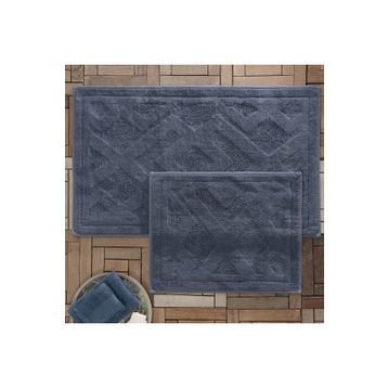 Yataş Bedding Milo İndigo 50x60+60x100 cm Banyo Paspası Seti