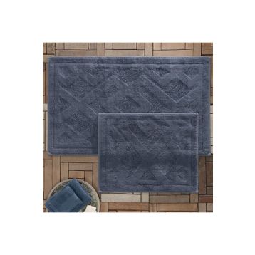Yataş Bedding Milo İndigo 50x60+60x100 cm Banyo Paspası Seti