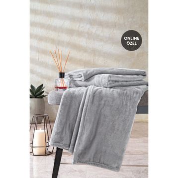 Yataş Bedding Olenna Wellsoft 140x190 cm Açık Gri Tv Battaniyesi