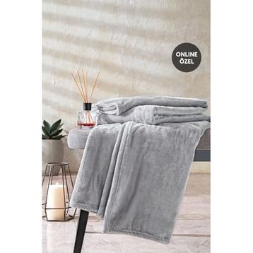 Yataş Bedding Olenna Wellsoft 140x190 cm Açık Gri Tv Battaniyesi