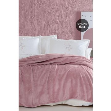 Yataş Bedding Olenna Wellsoft Pudra Çift Kişilik Battaniye