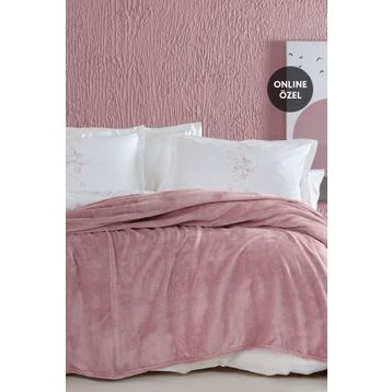 Yataş Bedding Olenna Wellsoft Pudra Çift Kişilik Battaniye