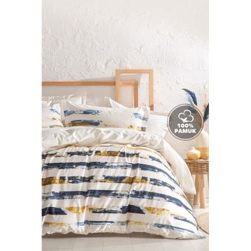 Yataş Bedding Stain Ranforce Bej Çift Kişilik Nevresim Seti