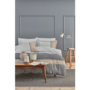 Yataş Bedding Taren Ranforce Gri Tek Kişilik Nevresim Takımı
