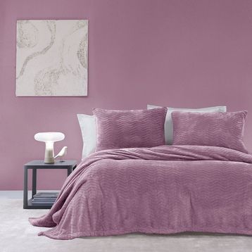 Yataş Dazel 170x225 cm Kül Moru Tek Kişilik Battaniye Yatak Örtüsü Seti