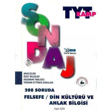 Yayın Denizi TYT Felsefe Din Kültürü ve Ahlak Bilgisi Pro 208 Soruda Sondaj Kamp